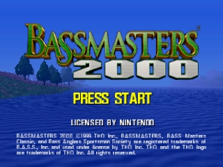 Bass Masters 2000 title screen for Nintendo 64